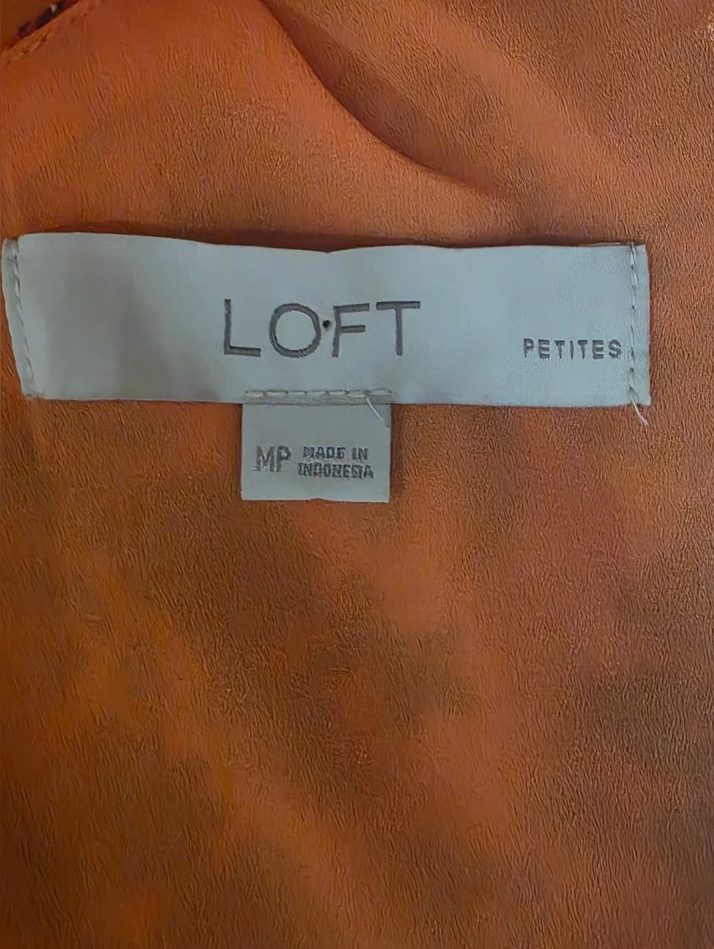 LOFT Pink Orange Floral Scoop Neck Blouse (Size M-P)